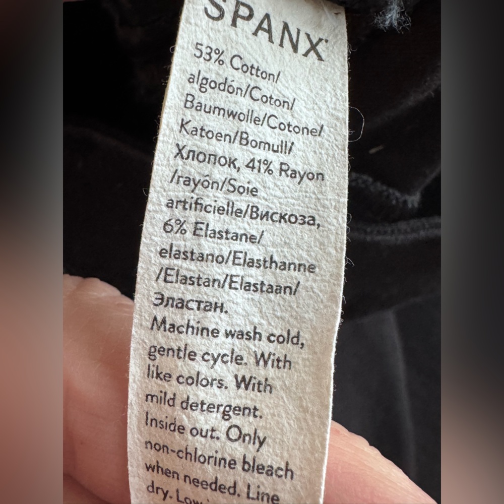 Spanx Wide-legged cropped cotton blend pants size M - Picture 9 of 9
